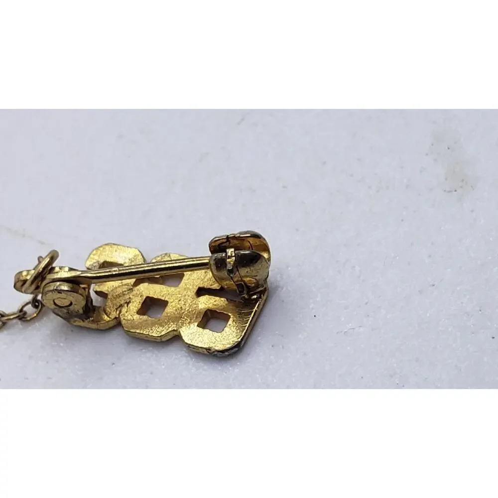 Vintage 10k Gold electroplated 399 Lapel Pin Tie Tack Number Award Retro
